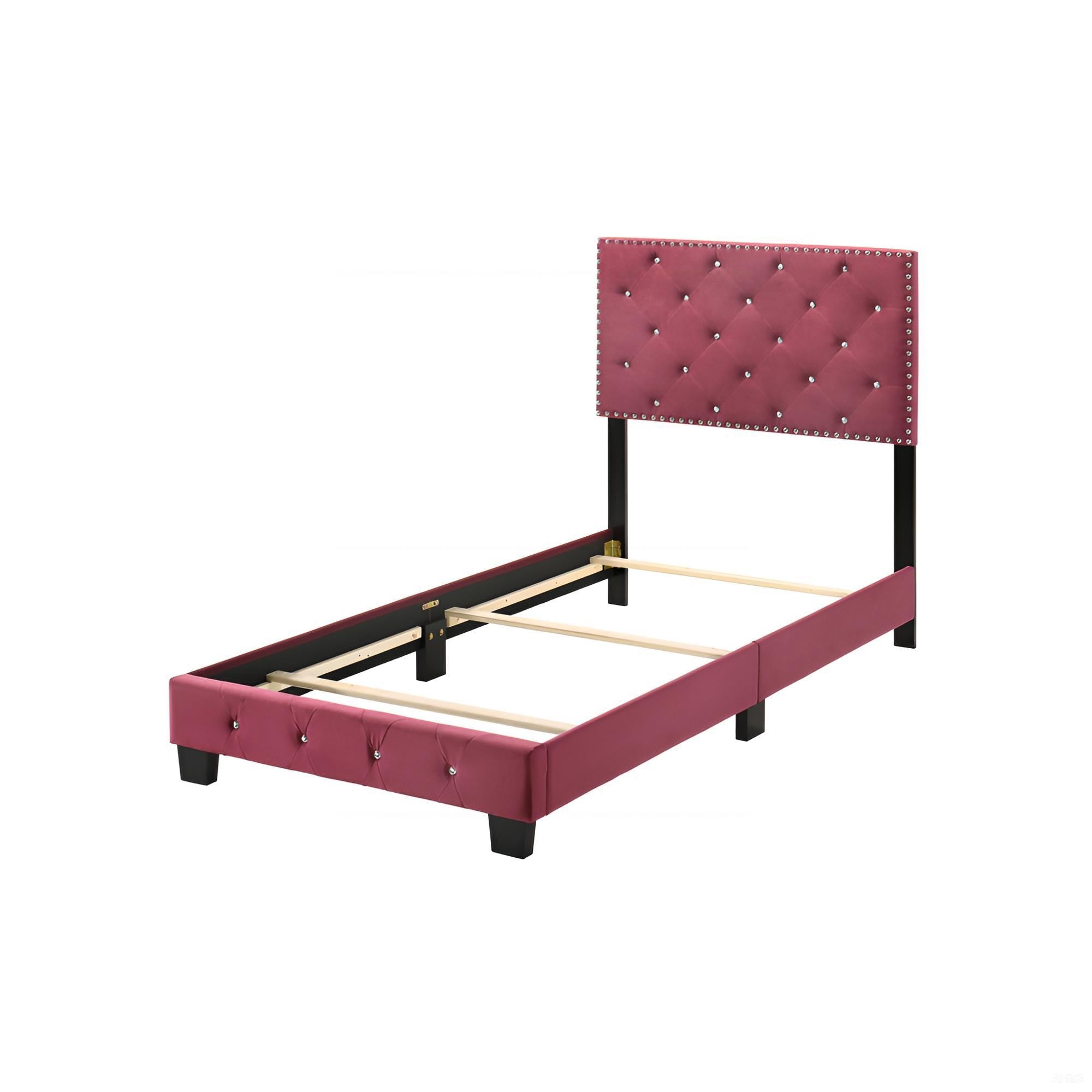 Charming Twin Bed In Cherry Finish