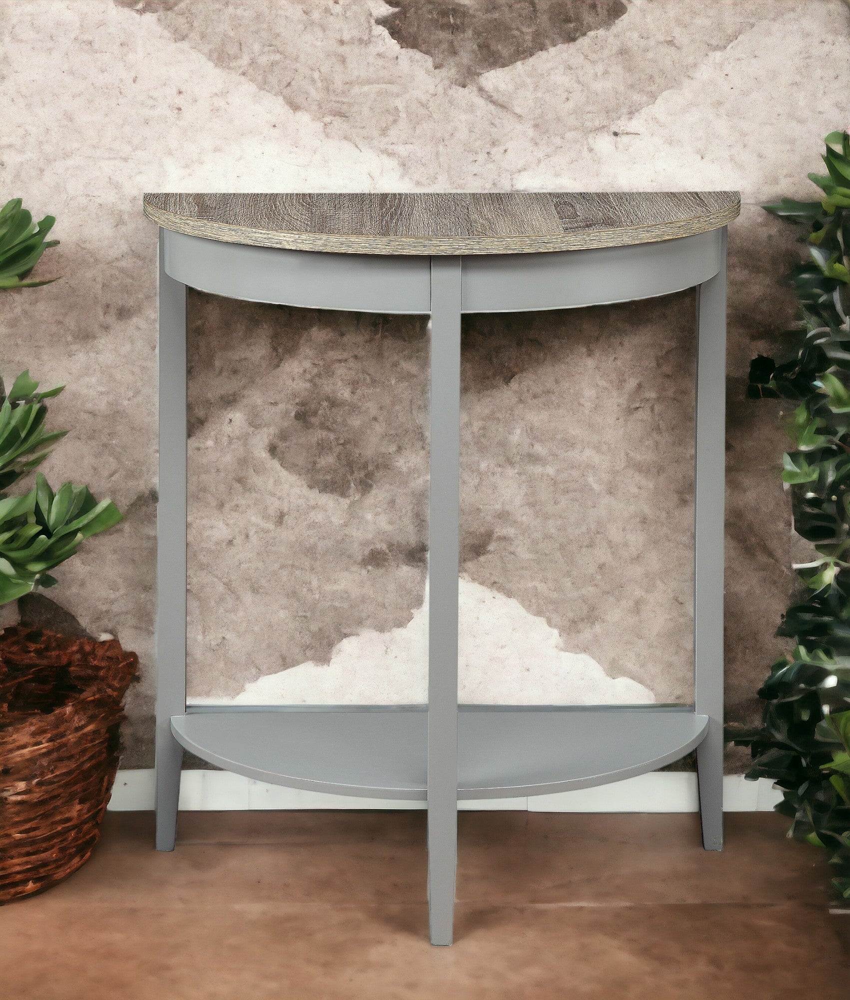 Justino Half-Moon Console Table