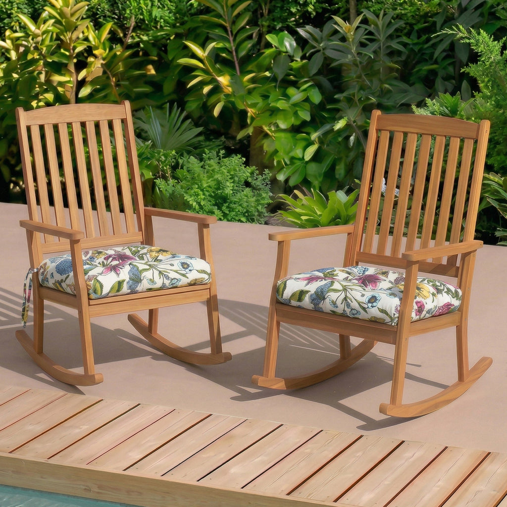 Outdoor Chair Cushions Set of 2 – Botanical Floral Print