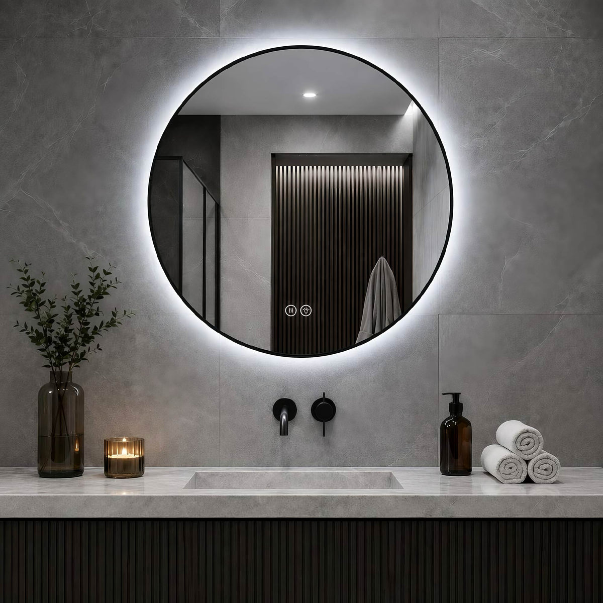 24" Round Bathroom Mirror