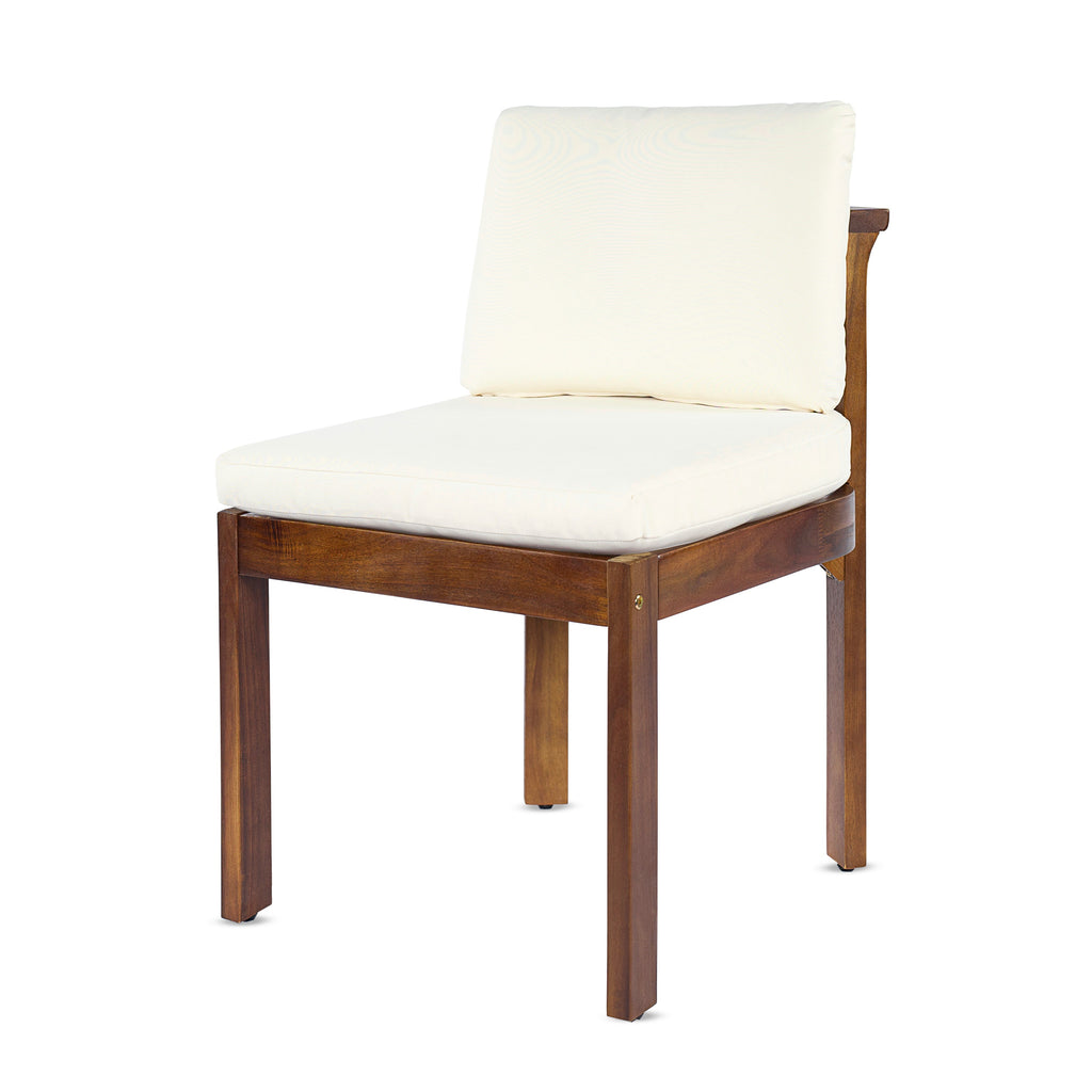 Acacia Wood Outdoor Dining Chair Set of 2