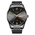 Luminous Waterproof Leather-Strap Quartz Watch For Men