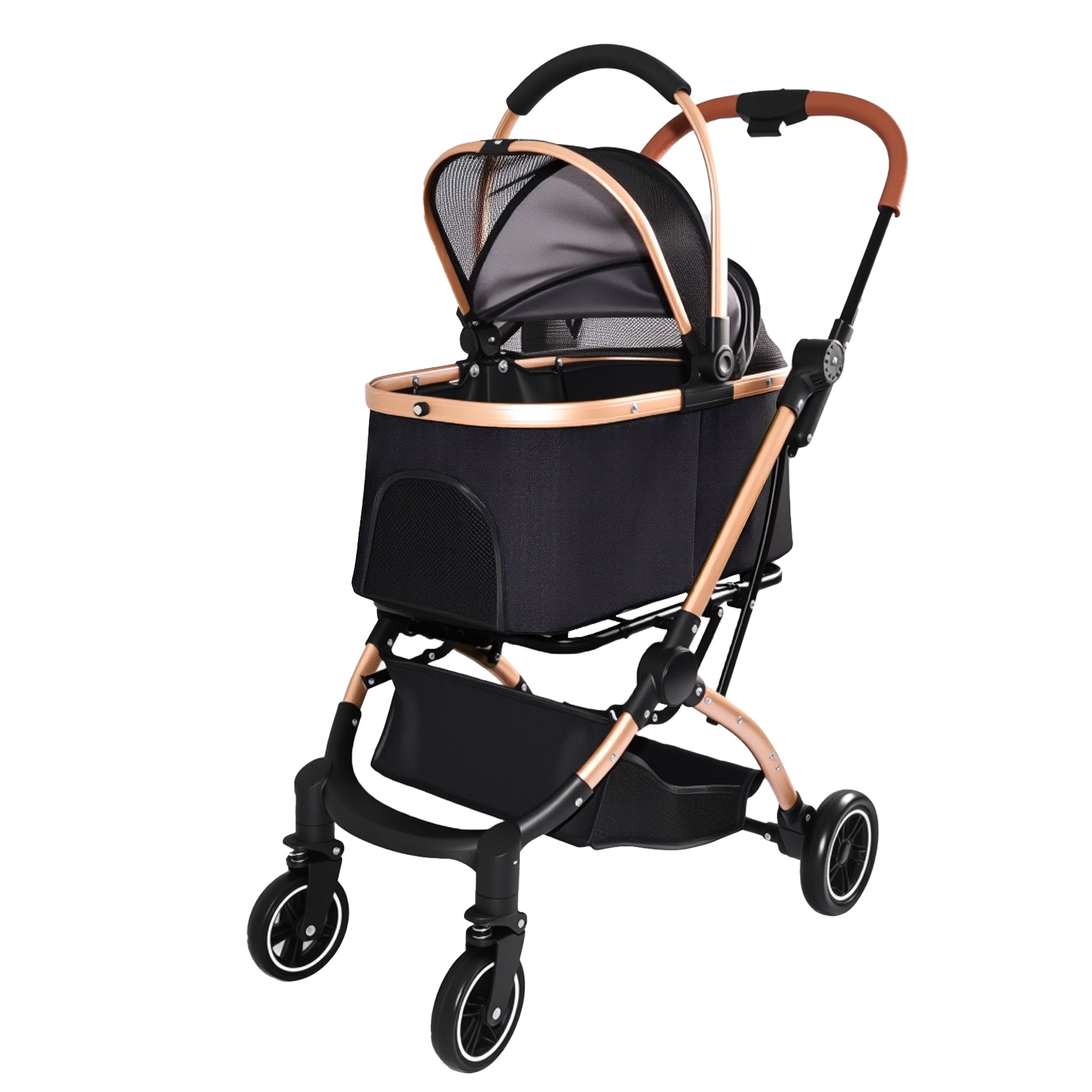 2-in-1 Detachable Pet Stroller for Dogs and Cats