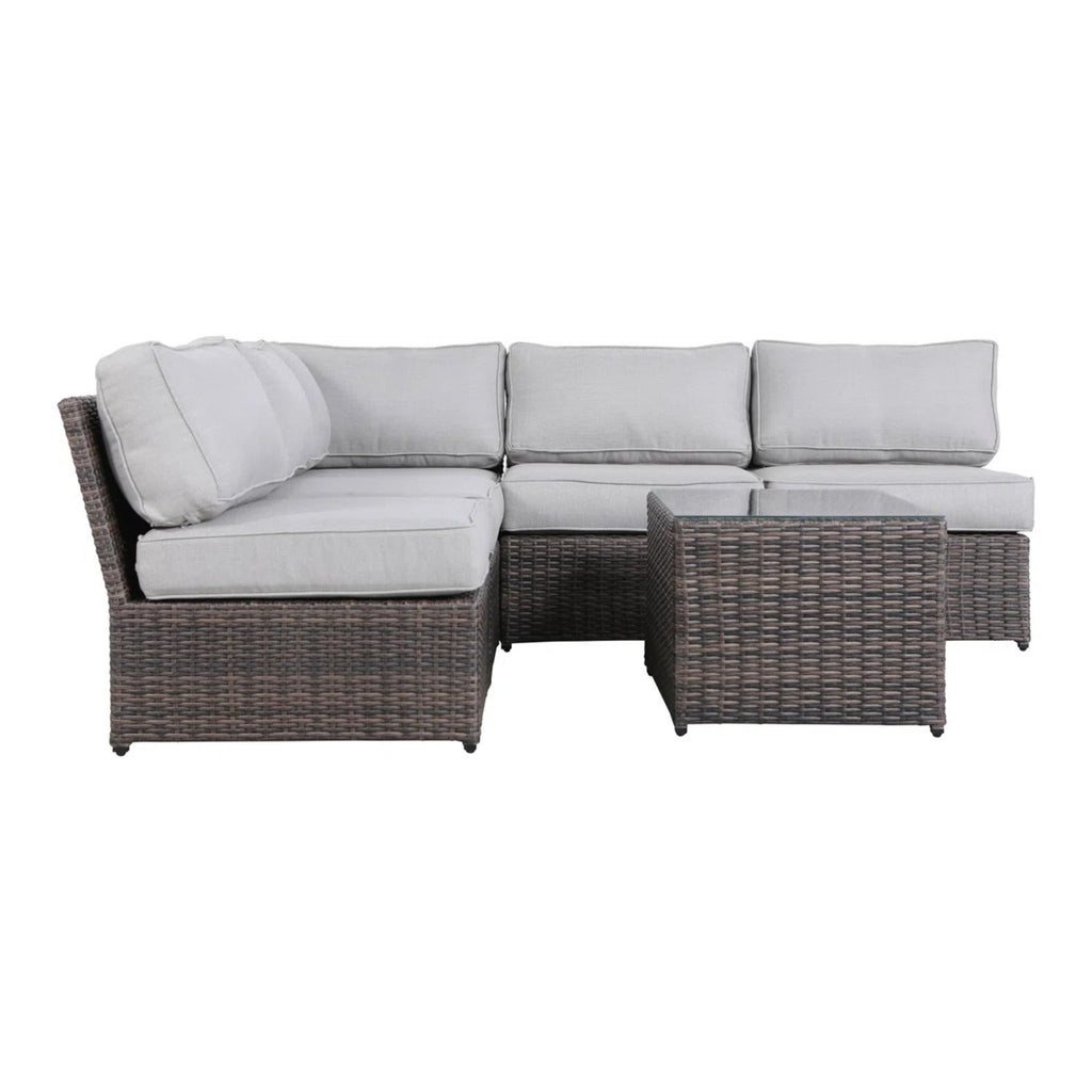 4-Person Wicker Outdoor Seating Set with Cushions