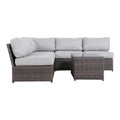 4-Person Wicker Outdoor Seating Set with Cushions