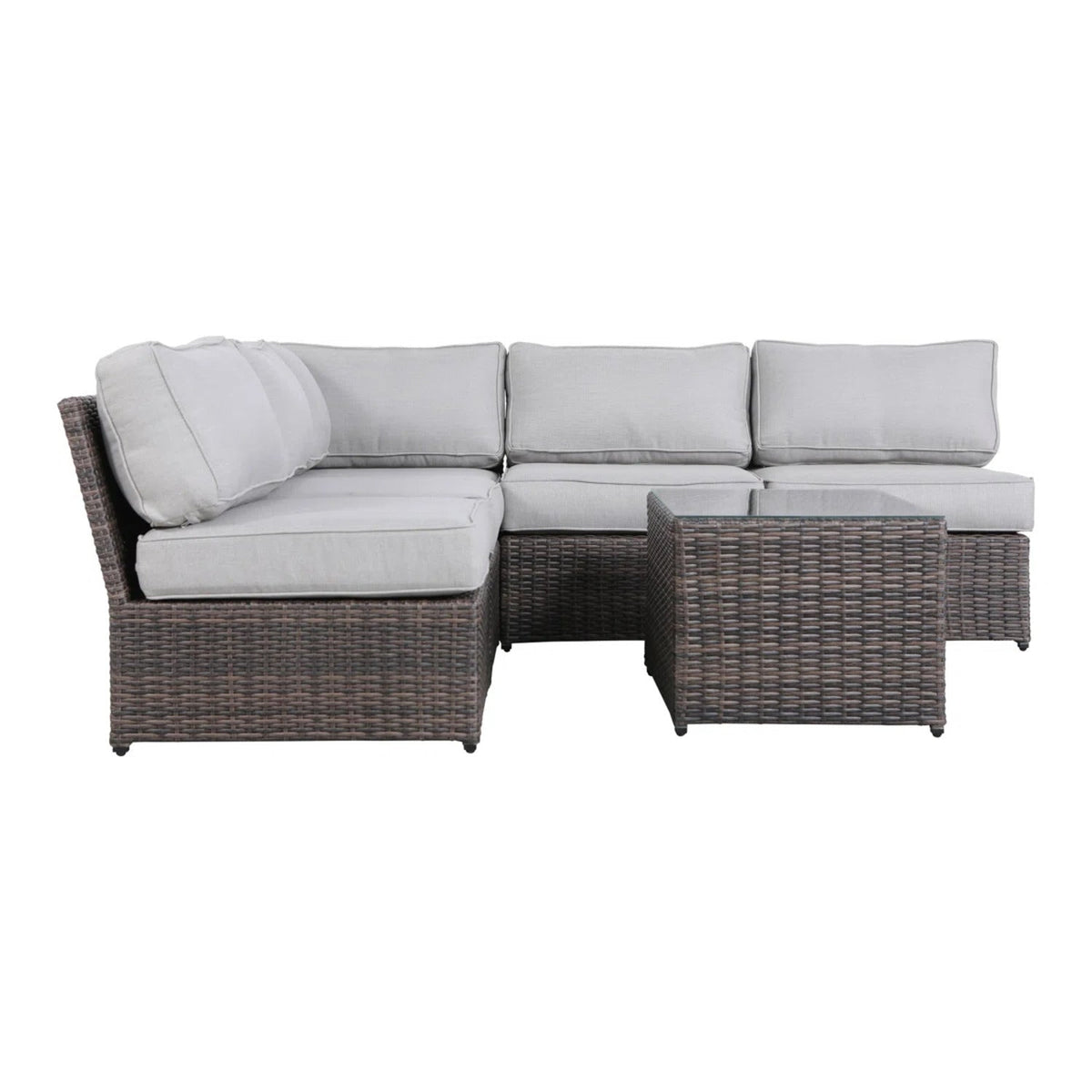 4-Person Wicker Outdoor Seating Set with Cushions