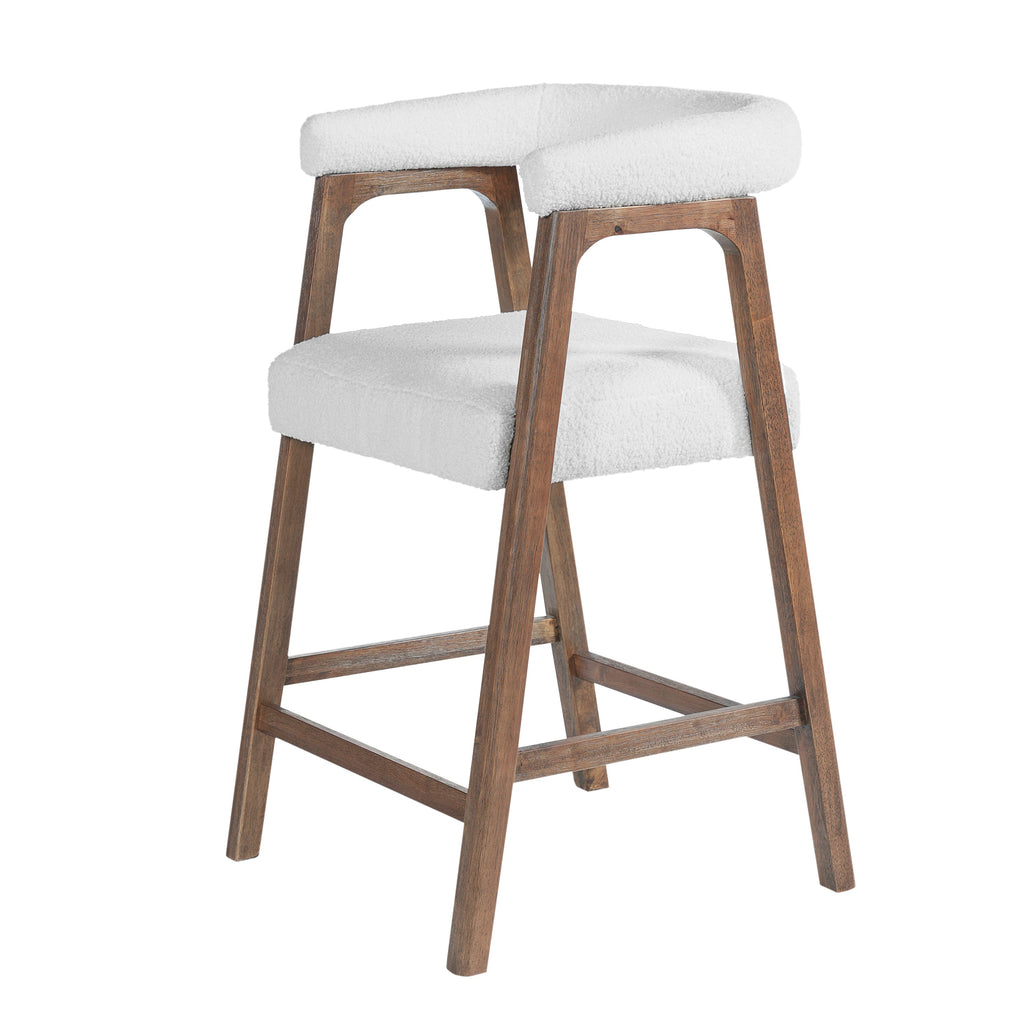 26'' Seat Height Bar Stools with Back, Set of 2