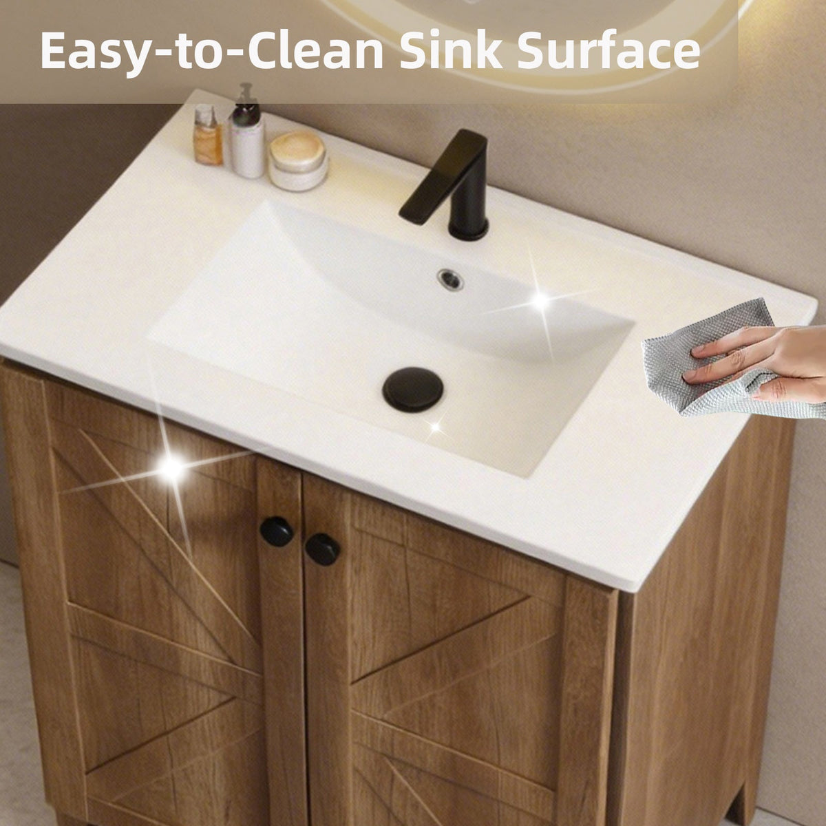 30-Inch Golden Bathroom Vanity