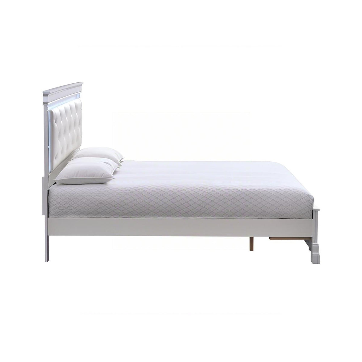 Verona G6735B-QSB Queen Bed (Mattress Not Included), Pearl