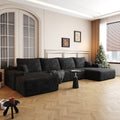 135" Cloud Sectional Sofa with Ottoman