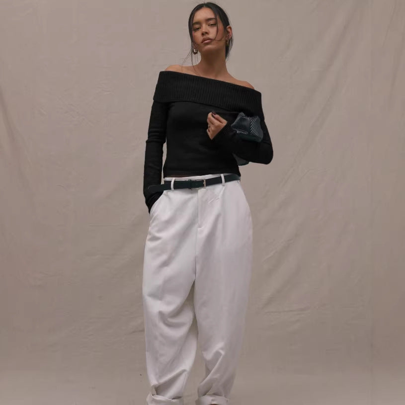Figure-flattering Slimming Short-length Long-sleeve Top