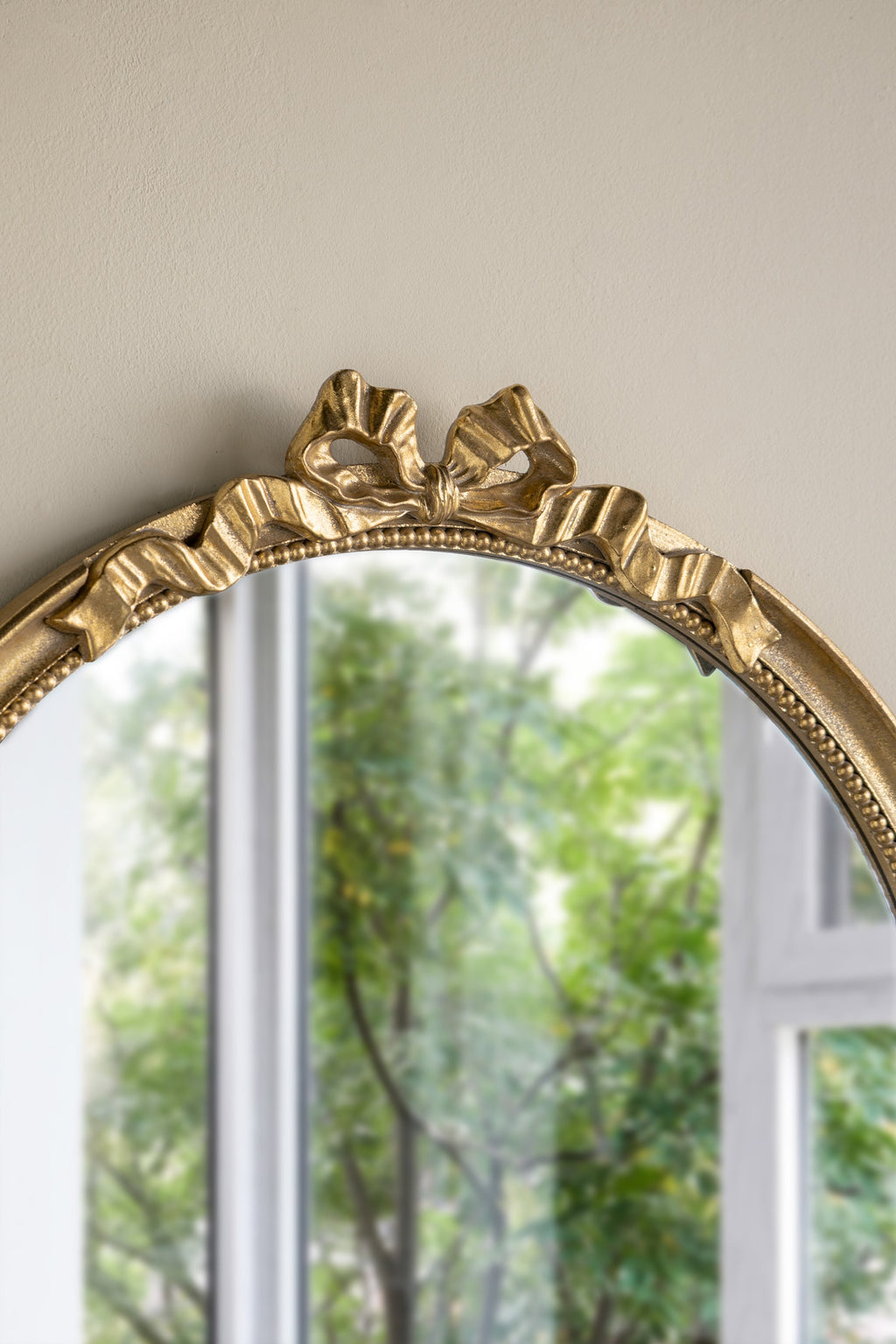 30" x 32.1" Round Decorative Wood Frame Wall Mirror