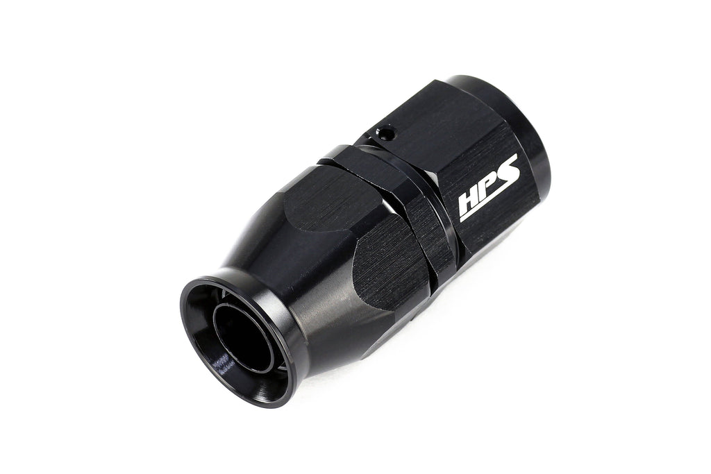 HPS Performance Products Compression Teflon Hose End to AN Female for Stainless Steel Reinforced PTFE Hose, Aluminum, Black