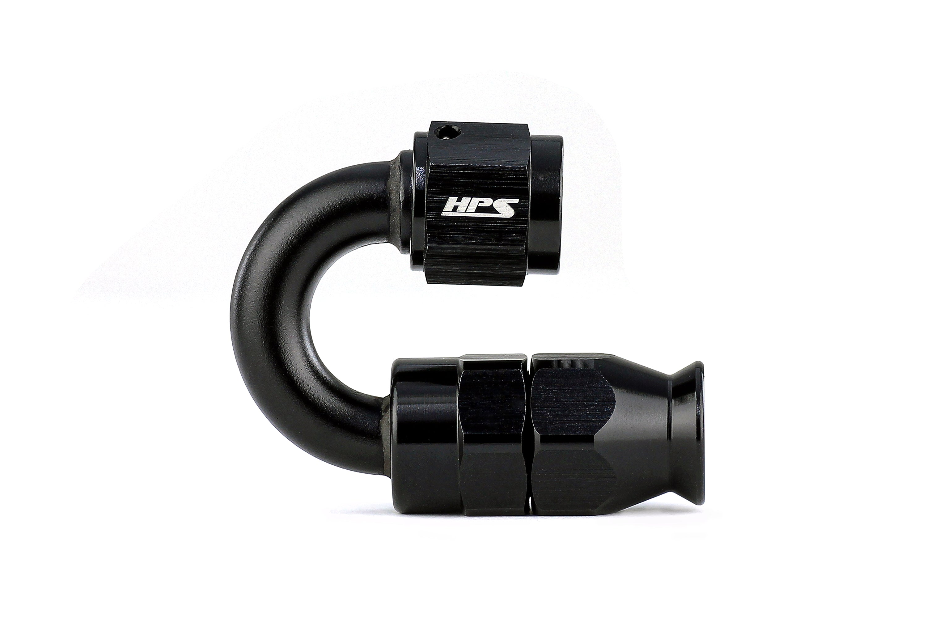 HPS Performance Products Compression Teflon Hose End to AN Female for Stainless Steel Reinforced PTFE Hose, Aluminum, Black