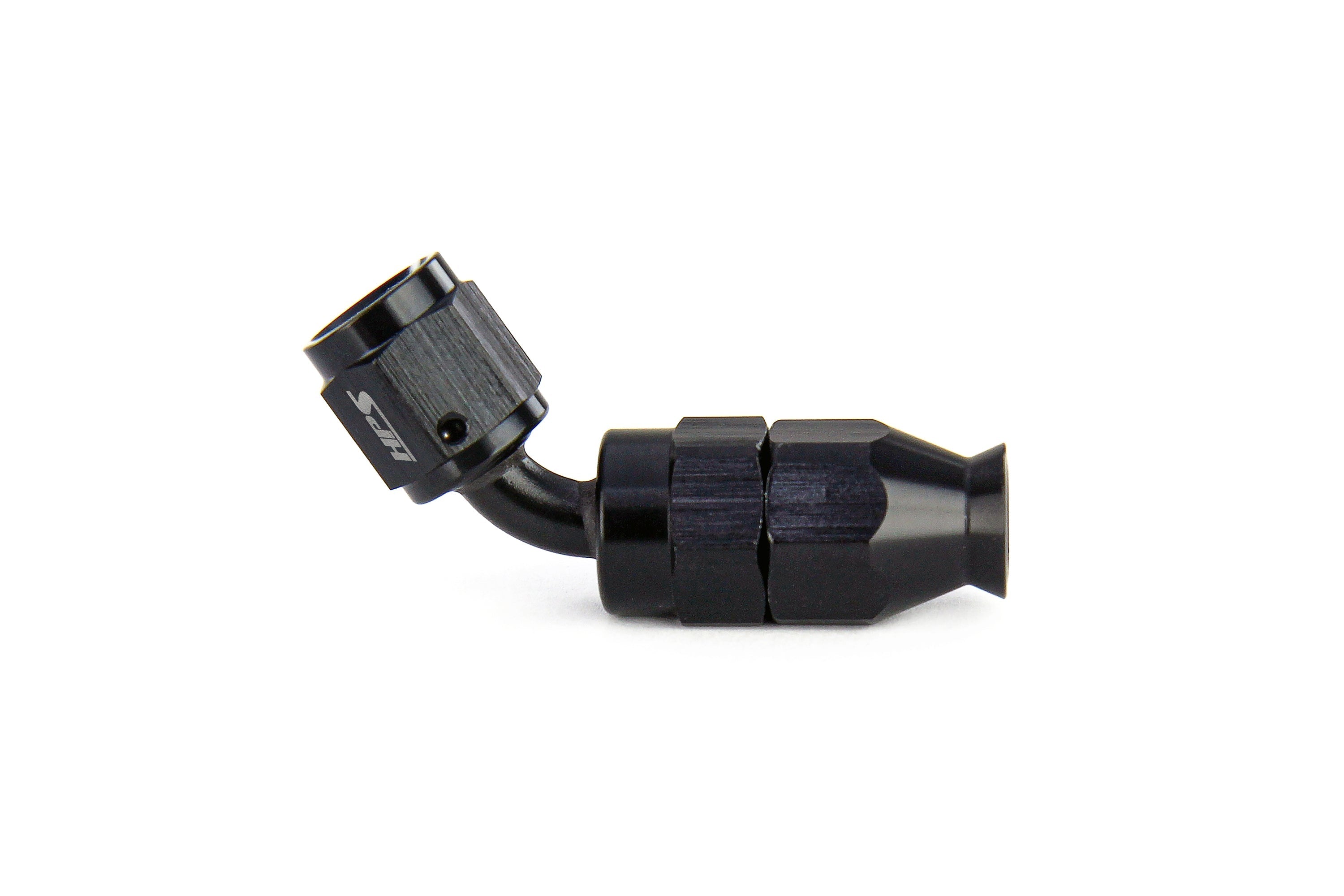 HPS Performance Products Compression Teflon Hose End to AN Female for Stainless Steel Reinforced PTFE Hose, Aluminum, Black