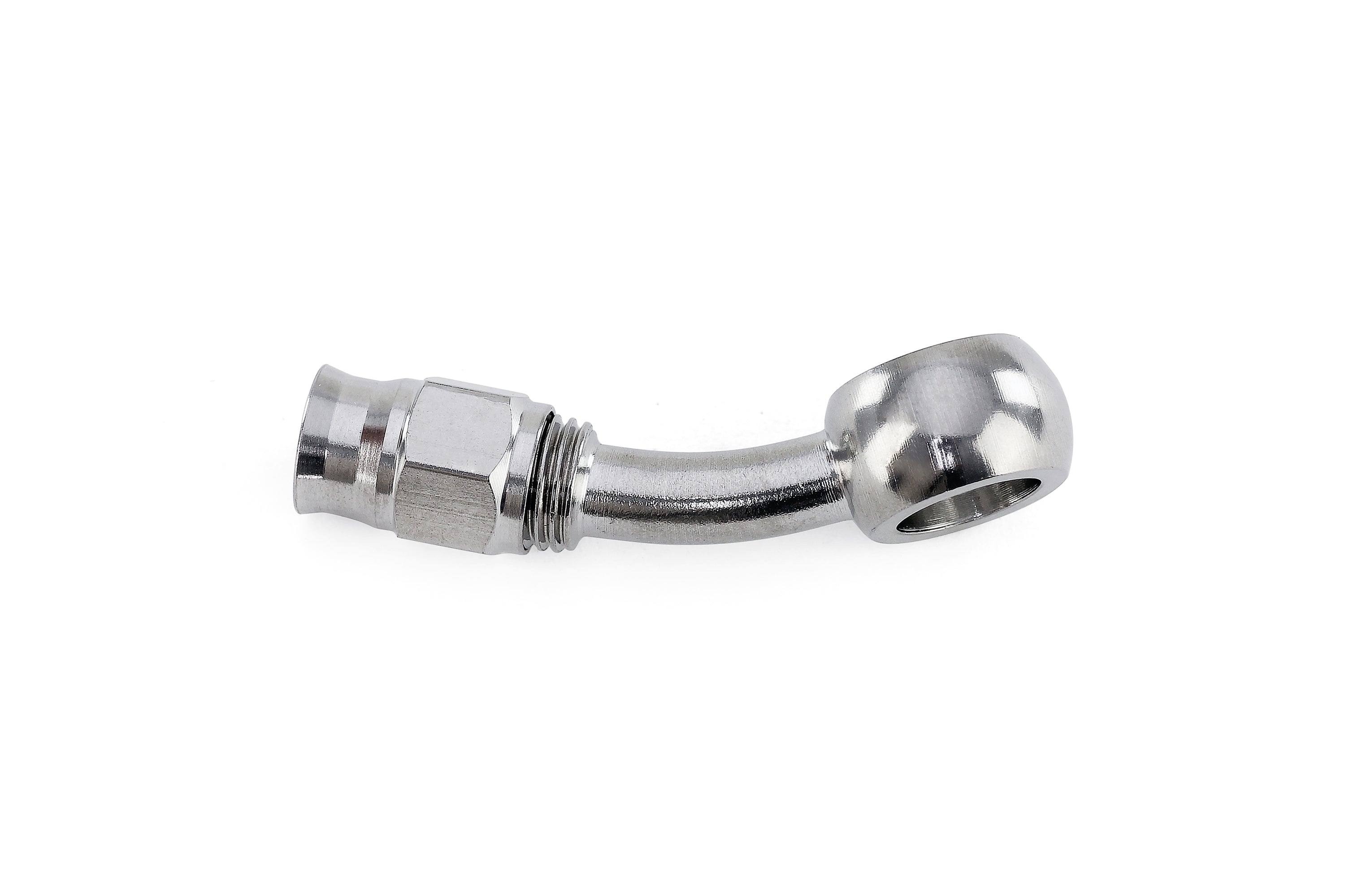 HPS Performance Products Compression Teflon Hose End to AN Female with 10mm Banjo for PTFE Hose, Stainless Steel