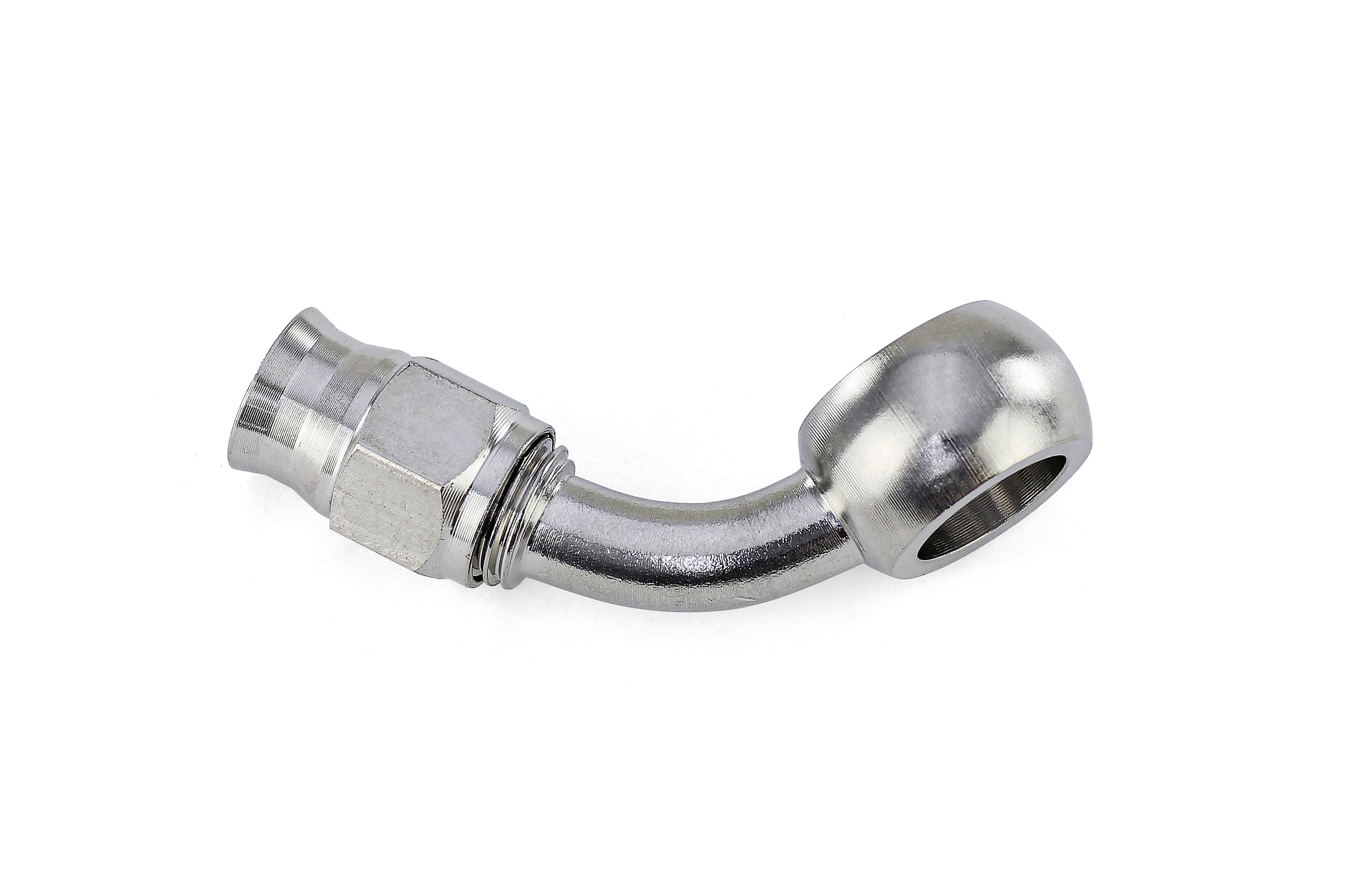 HPS Performance Products Compression Teflon Hose End to AN Female with 10mm Banjo for PTFE Hose, Stainless Steel