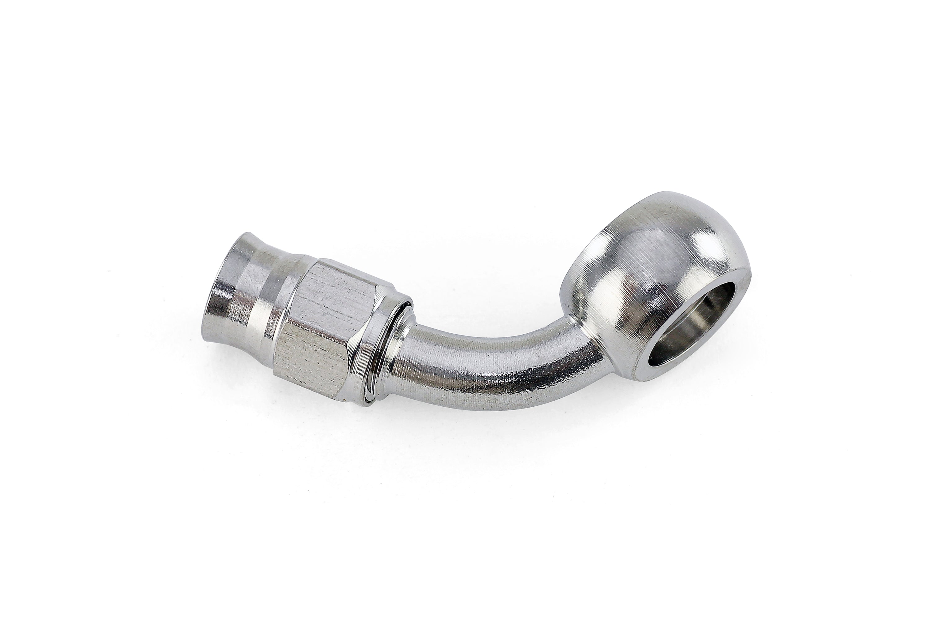 HPS Performance Products Compression Teflon Hose End to AN Female with 10mm Banjo for PTFE Hose, Stainless Steel