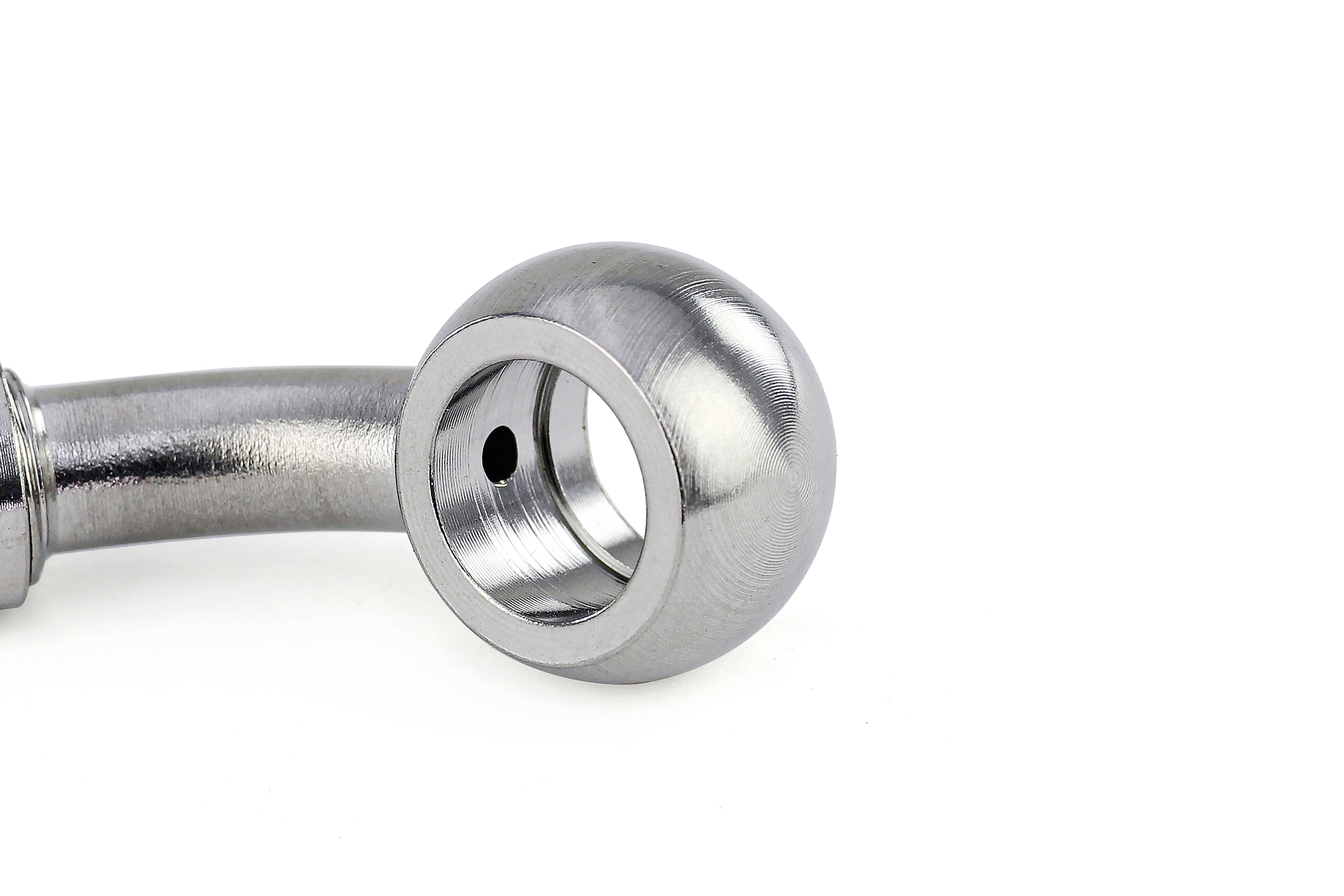 HPS Performance Products Compression Teflon Hose End to AN Female with 10mm Banjo for PTFE Hose, Stainless Steel