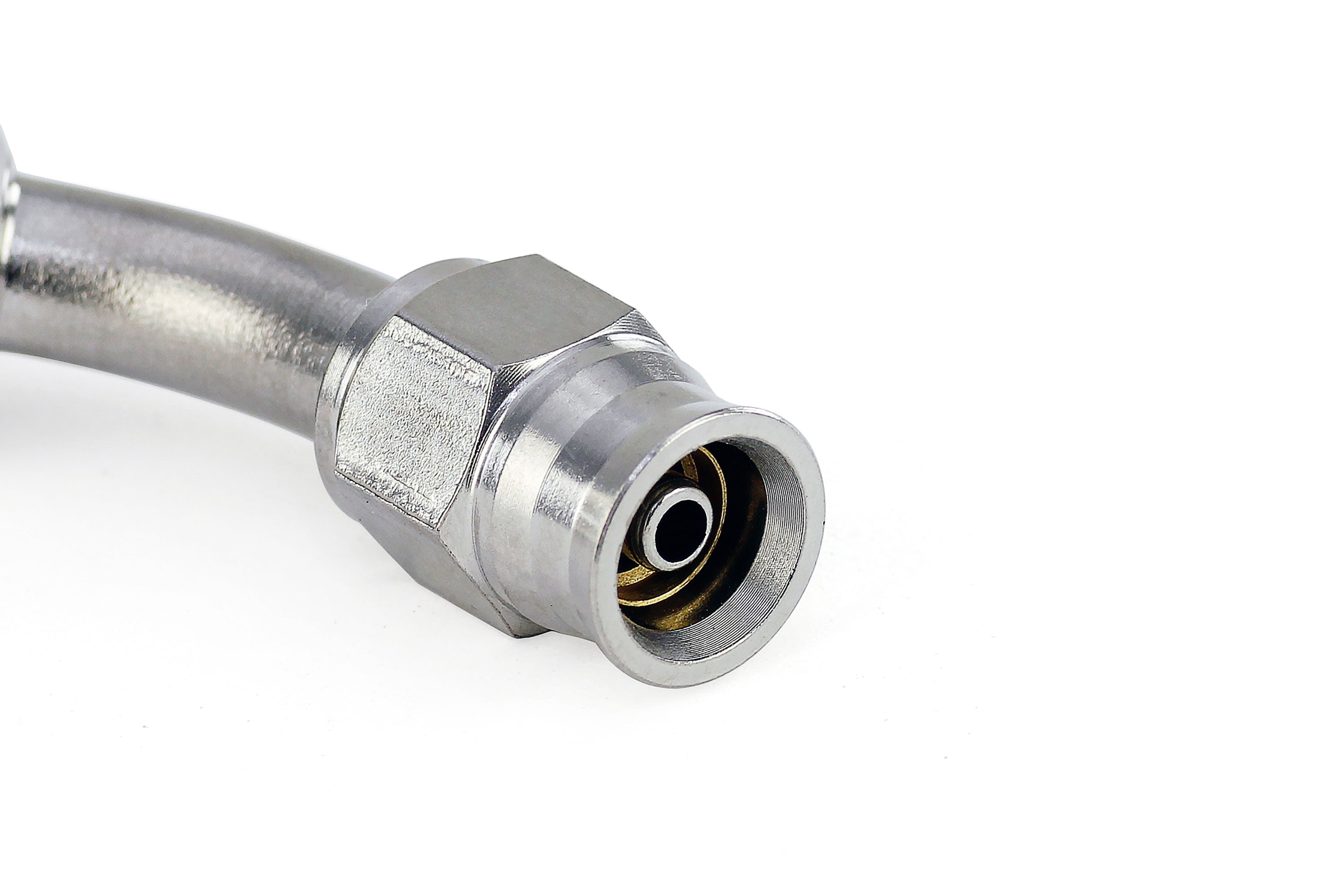 HPS Performance Products Compression Teflon Hose End to AN Female with 10mm Banjo for PTFE Hose, Stainless Steel