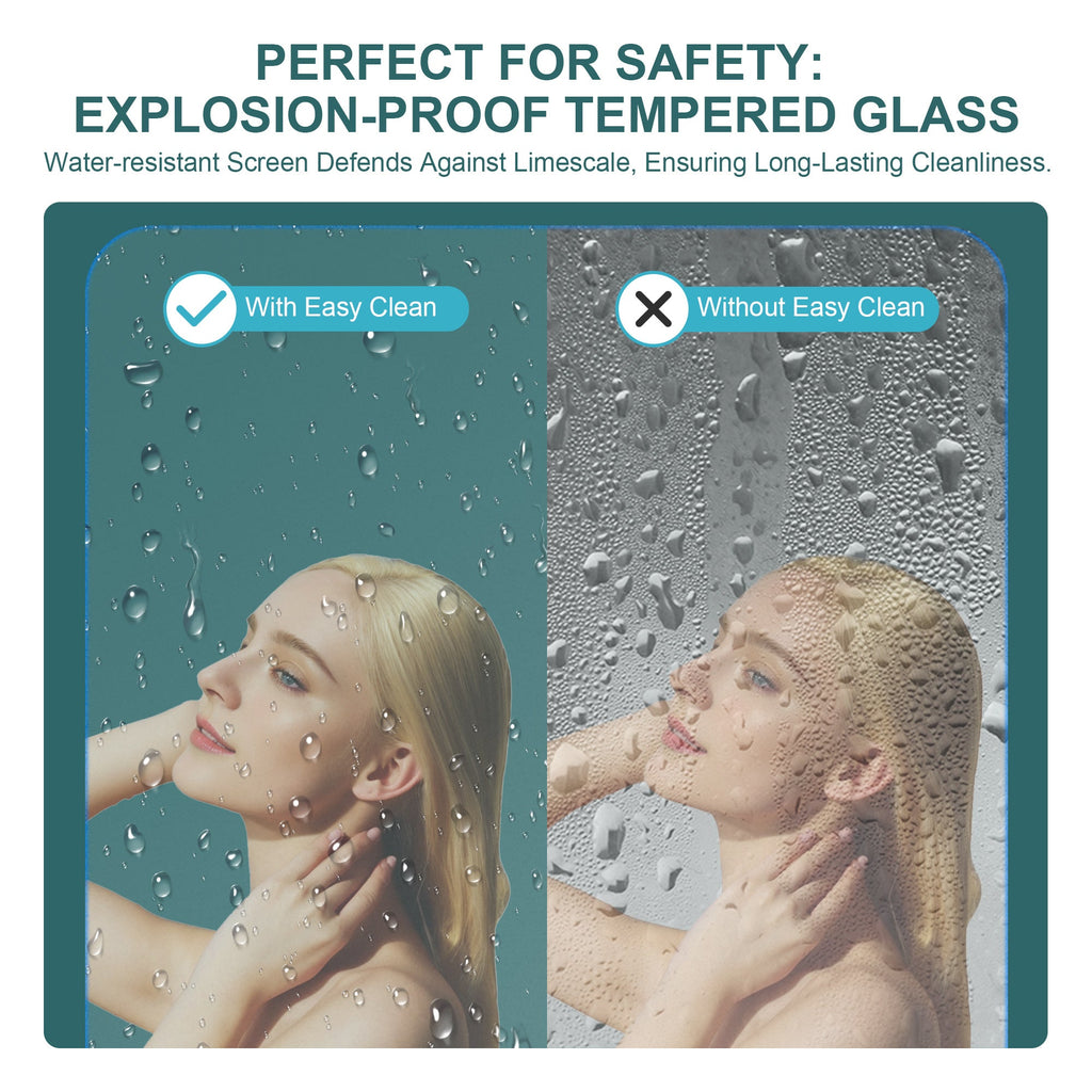 30"W x 72"H Fold Frameless Shower Door with Tempered Glass