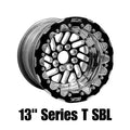 Belak Wheels Belak 13x11/5in BS/4x100 BP/High Pad Series Twisted Wheel- Dbl Beadlock Billet (Small Brake Kit Req) 13114100ST5BS-BLT