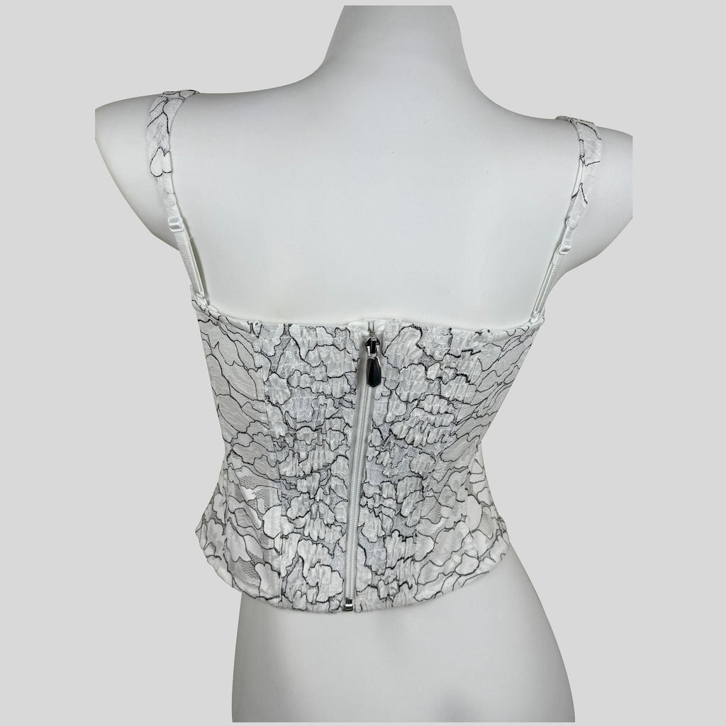 Micro-perforated Color-block Mesh Strapless Camisole For Women