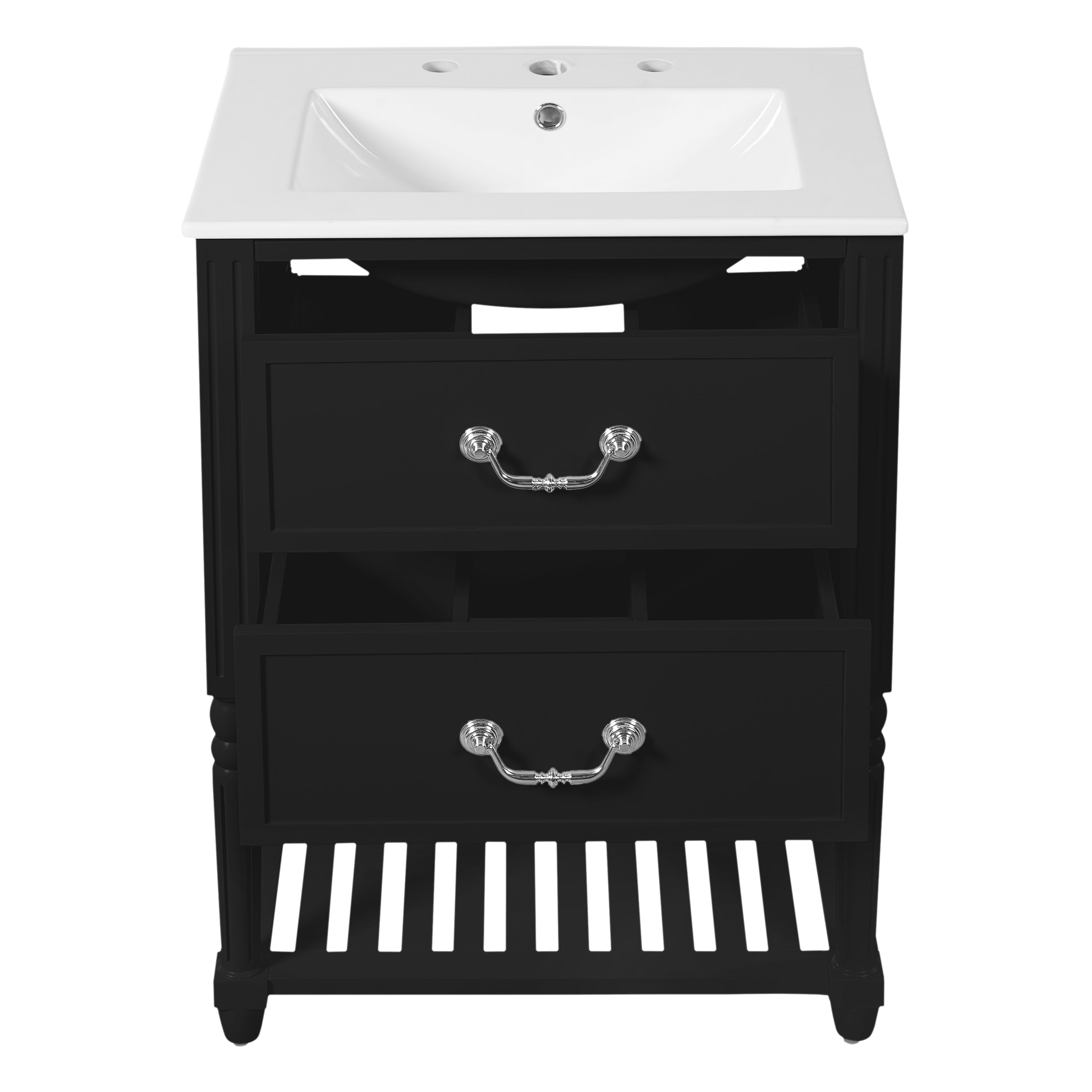 24" Bathroom Vanity with Ceramic Sink