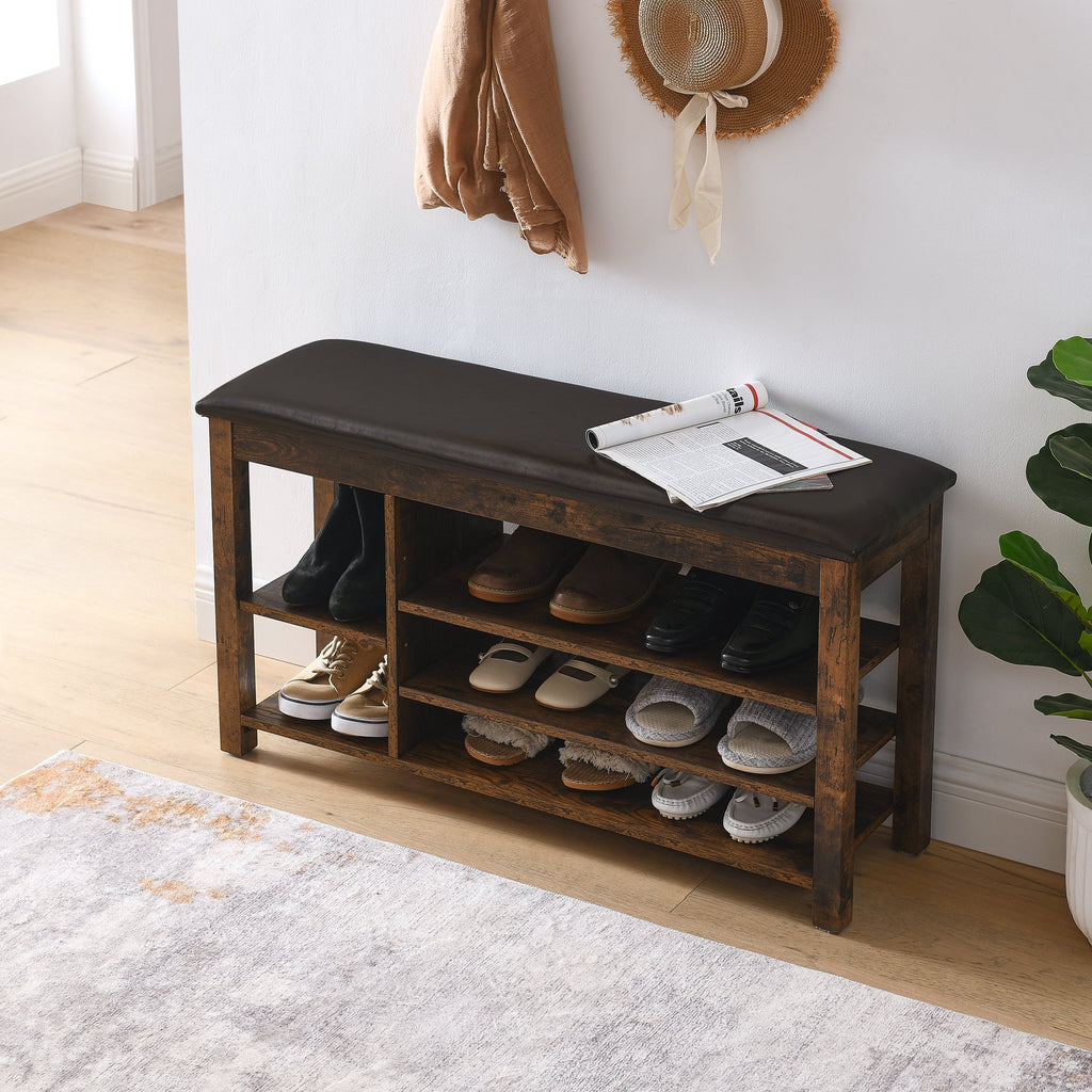Height-Adjustable Long Shoe-Changing Bench