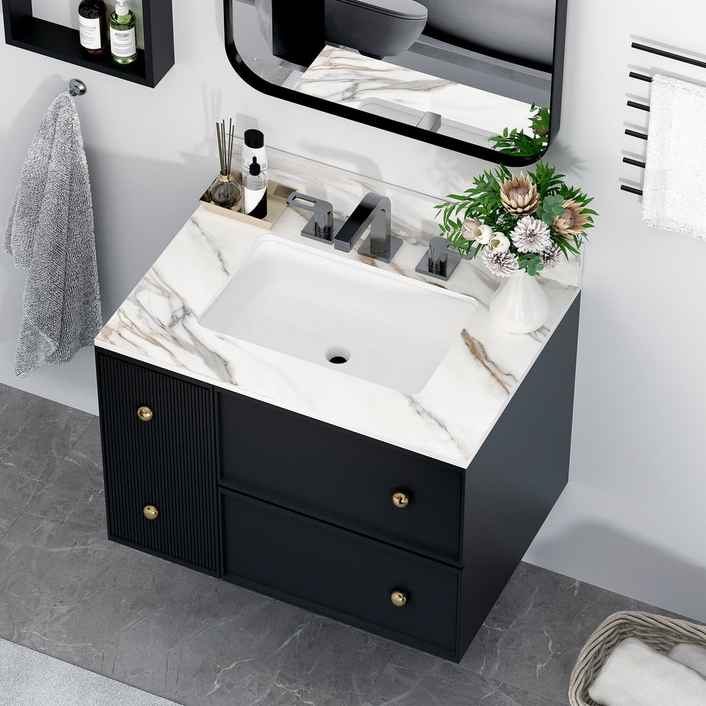 31 Inch Carrara Marble Vanity Top