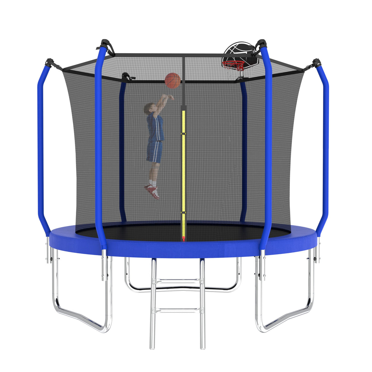 8FT Trampoline with Basketball Hoop
