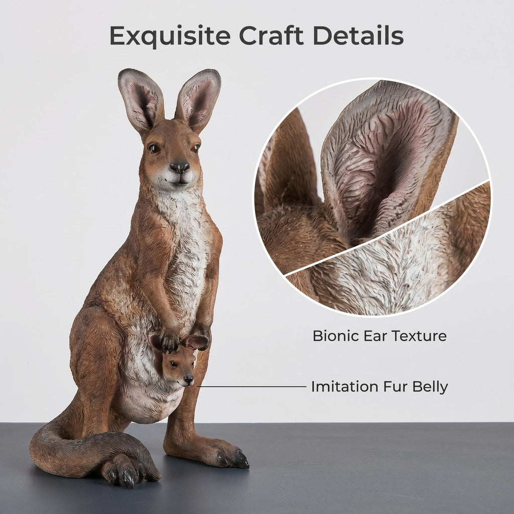 22'' Mother Kangaroo with Joey Statue
