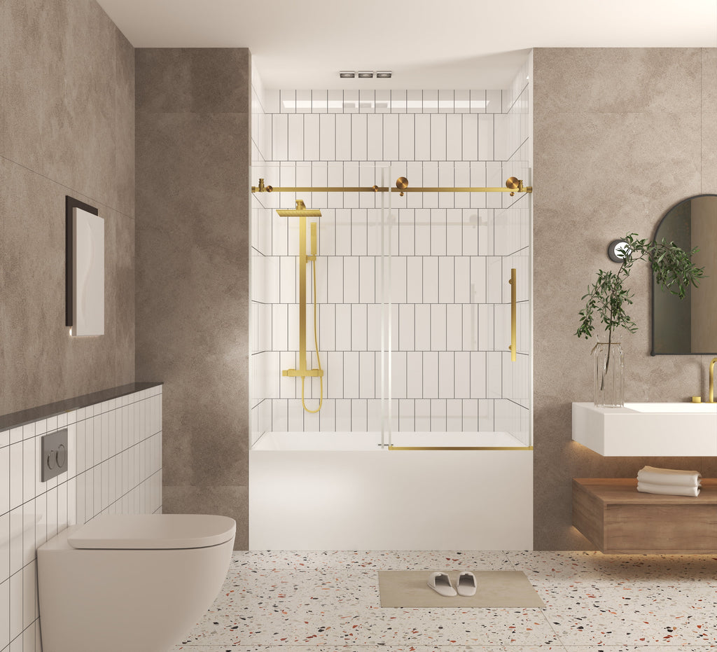 Frameless Shower Door 56-60" W x 60" H