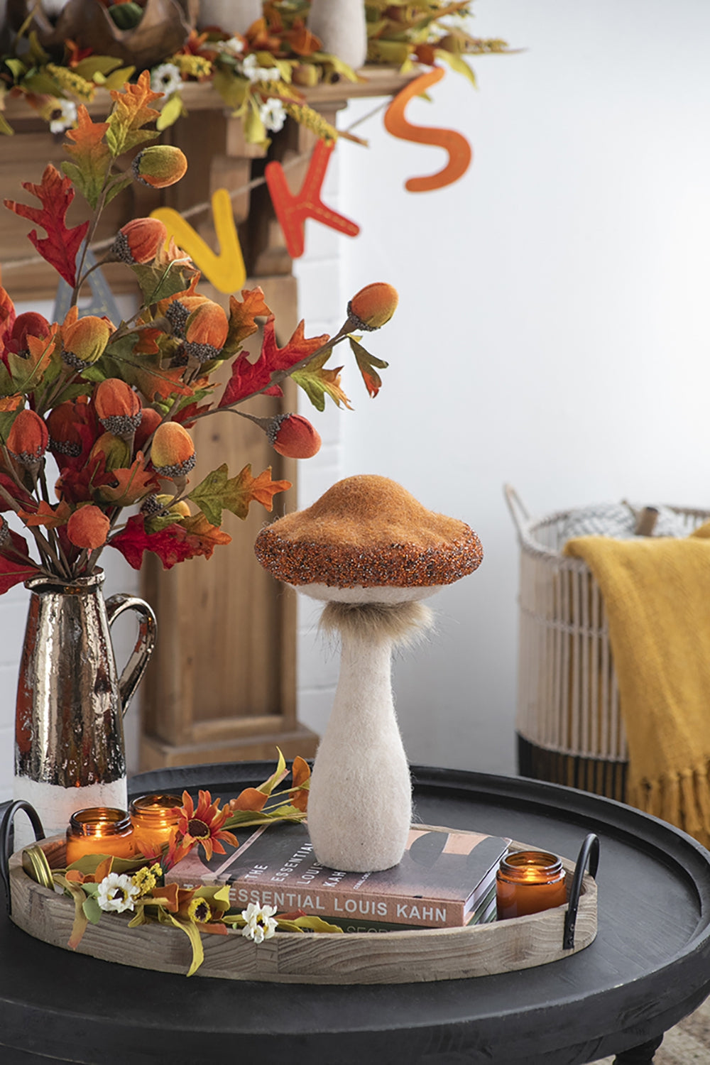 Farmhouse Mushroom Figurines - Set of 2