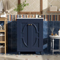 24" Modern Bathroom Vanity With Ornate Elliptical Motif Design