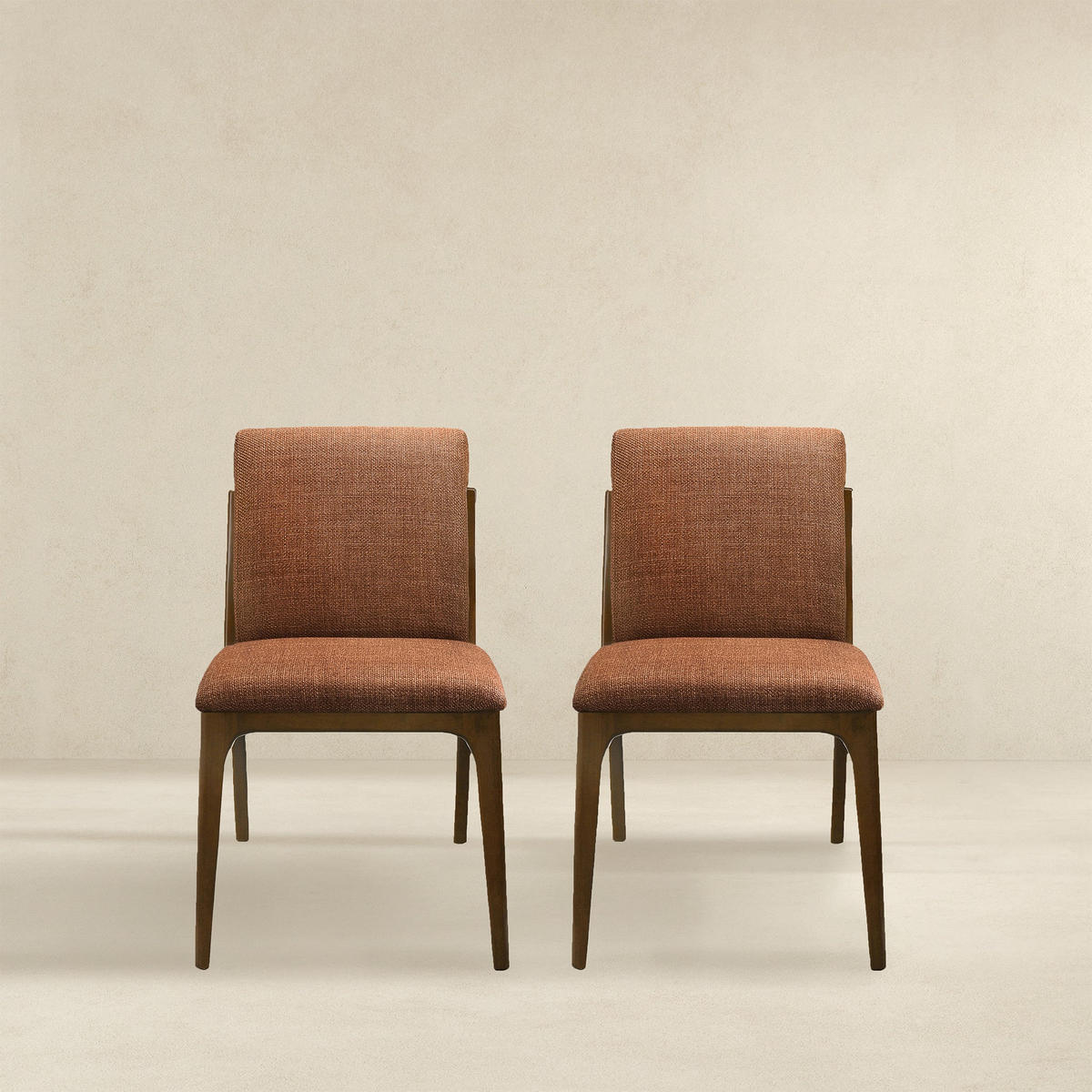Grivelle Orange Fabric Dining Chair (Set of 2)