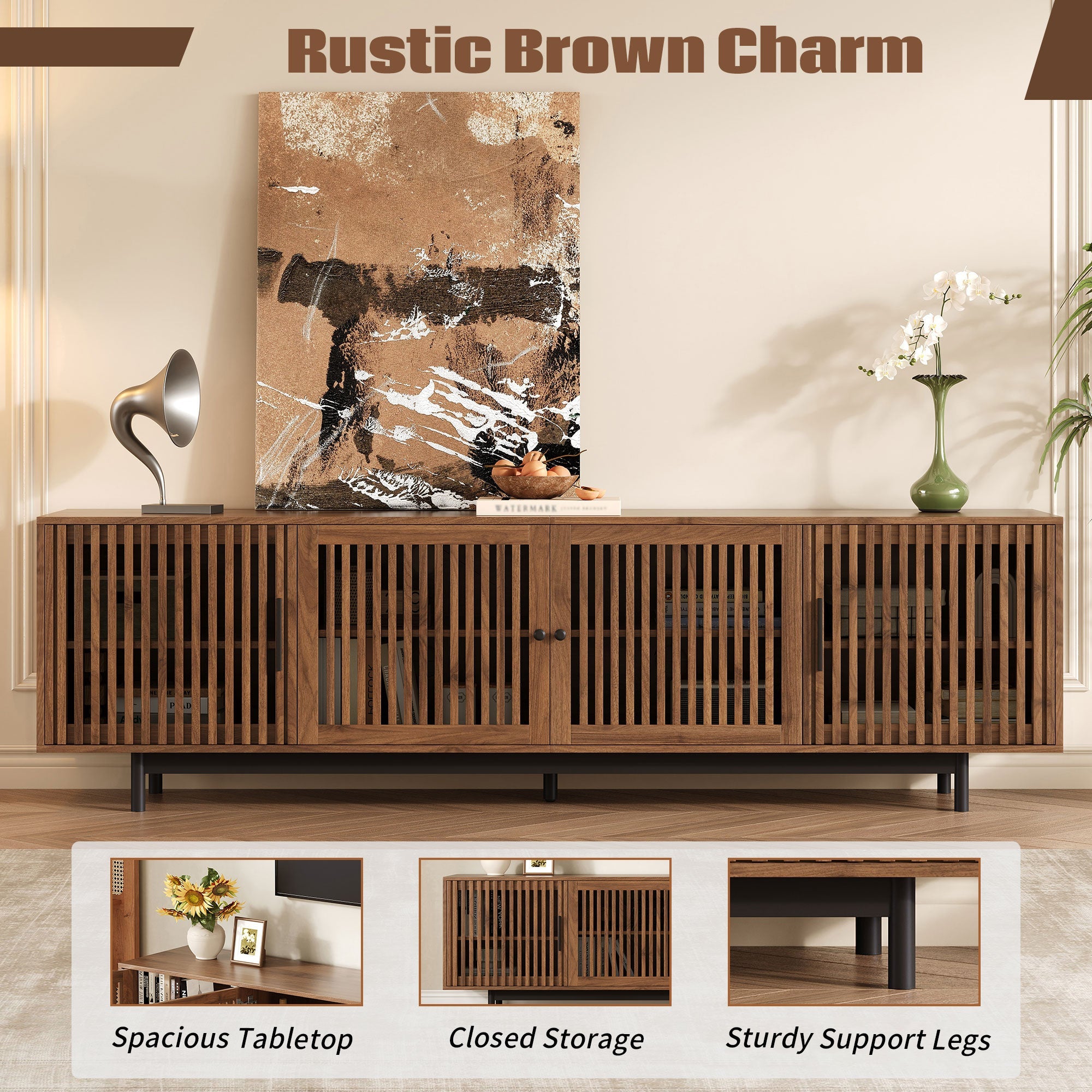 78 Inch Modern TV Stand for TVs Up to 85"