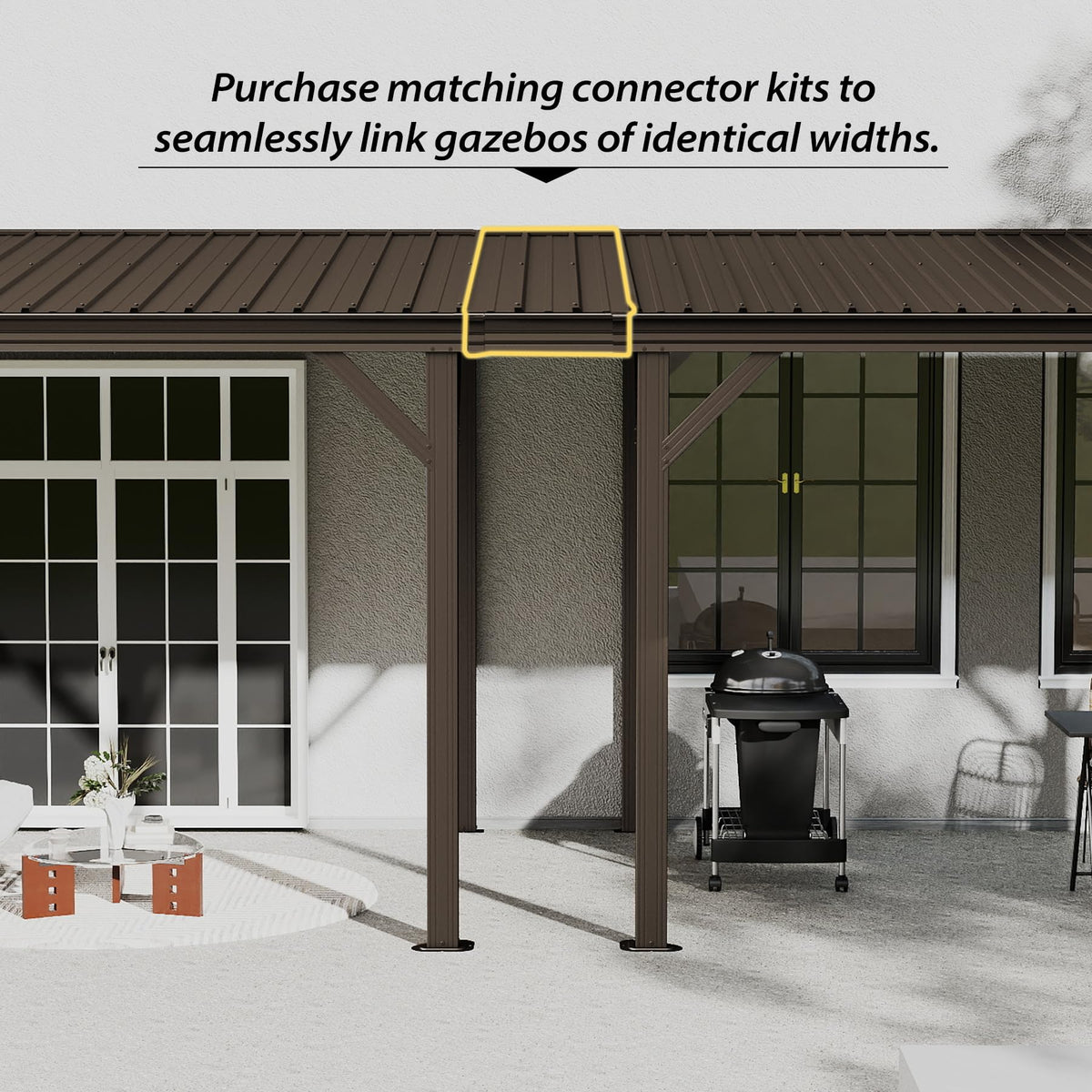Gazebo Connector Kit - Durable Steel for 10ft Width Gazebos