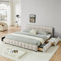 King Size Upholstered Bed with Storage