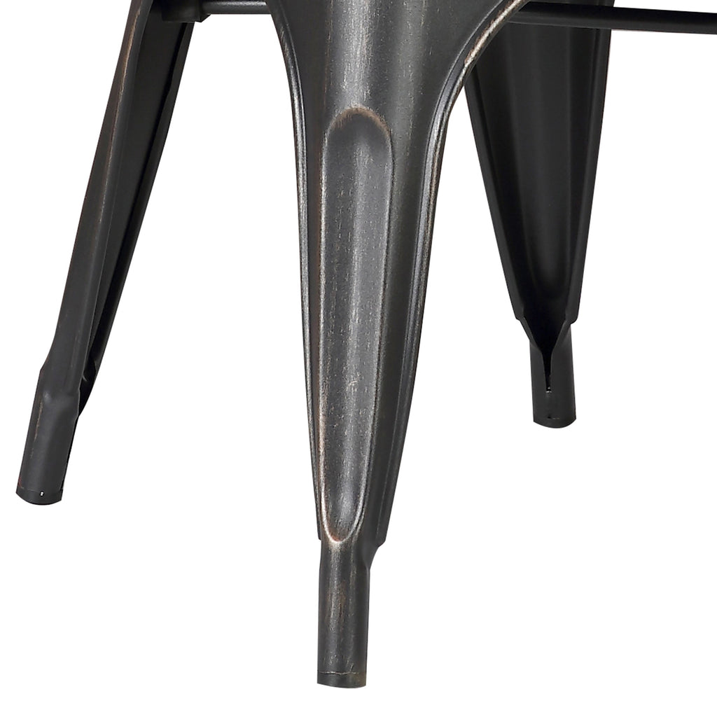 Set of 4 Stackable Metal Dining Chairs