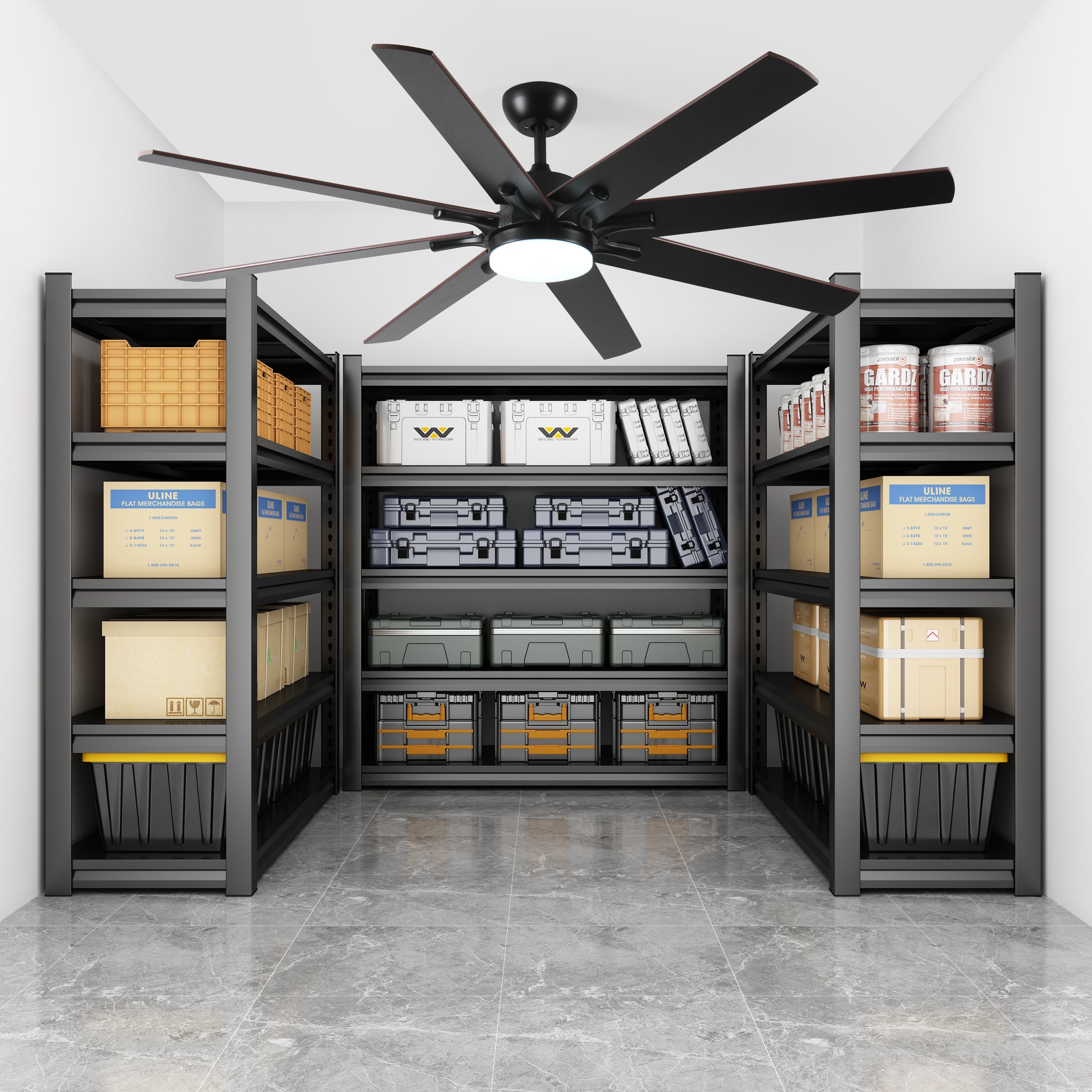 72 Inch Large Ceiling Fan with Lights and Remote Control