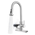 3-in-1 Kitchen Faucet with Press-Type Glass Rinser