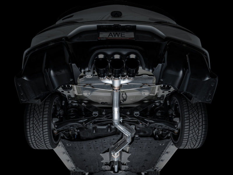 AWE Tuning 2024 Acura Integra Type S DE5 FWD Track Edition Exhaust w/ Triple Diamond Black Tips 3020-53335