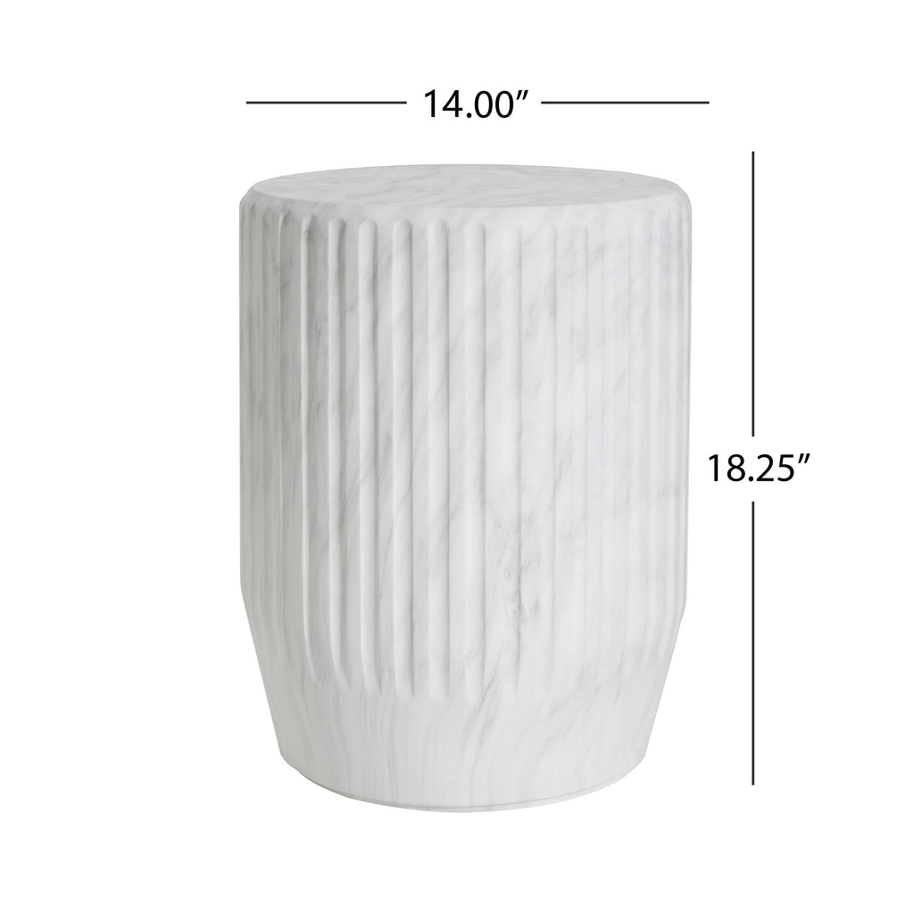 Outdoor Cicci Carved Side Table