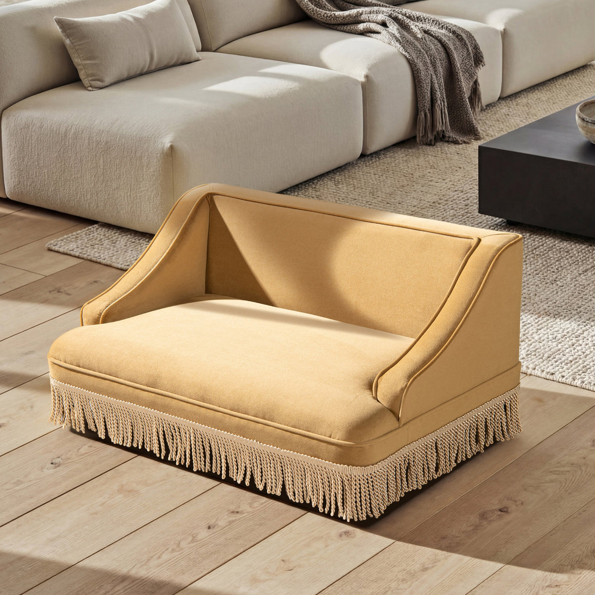 Duchess 33" Medium Princess Pet Bed Sofa with Fringe Skirt
