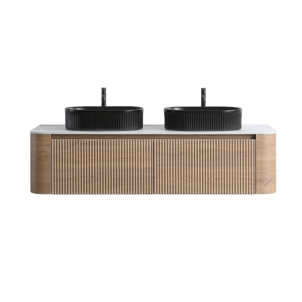 Erba 60 Inch Bathroom Vanity with Sink, Honey