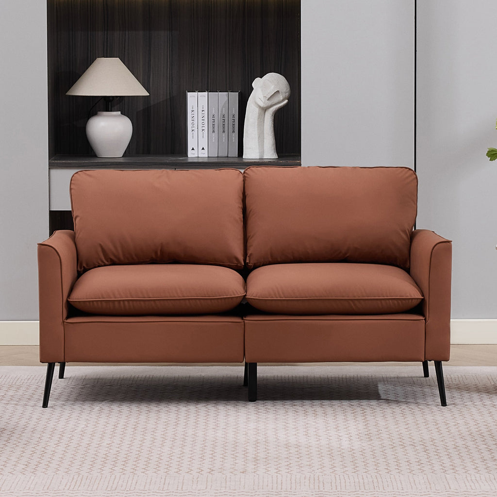 TS Cat Paw Leather Upholstered Loveseat