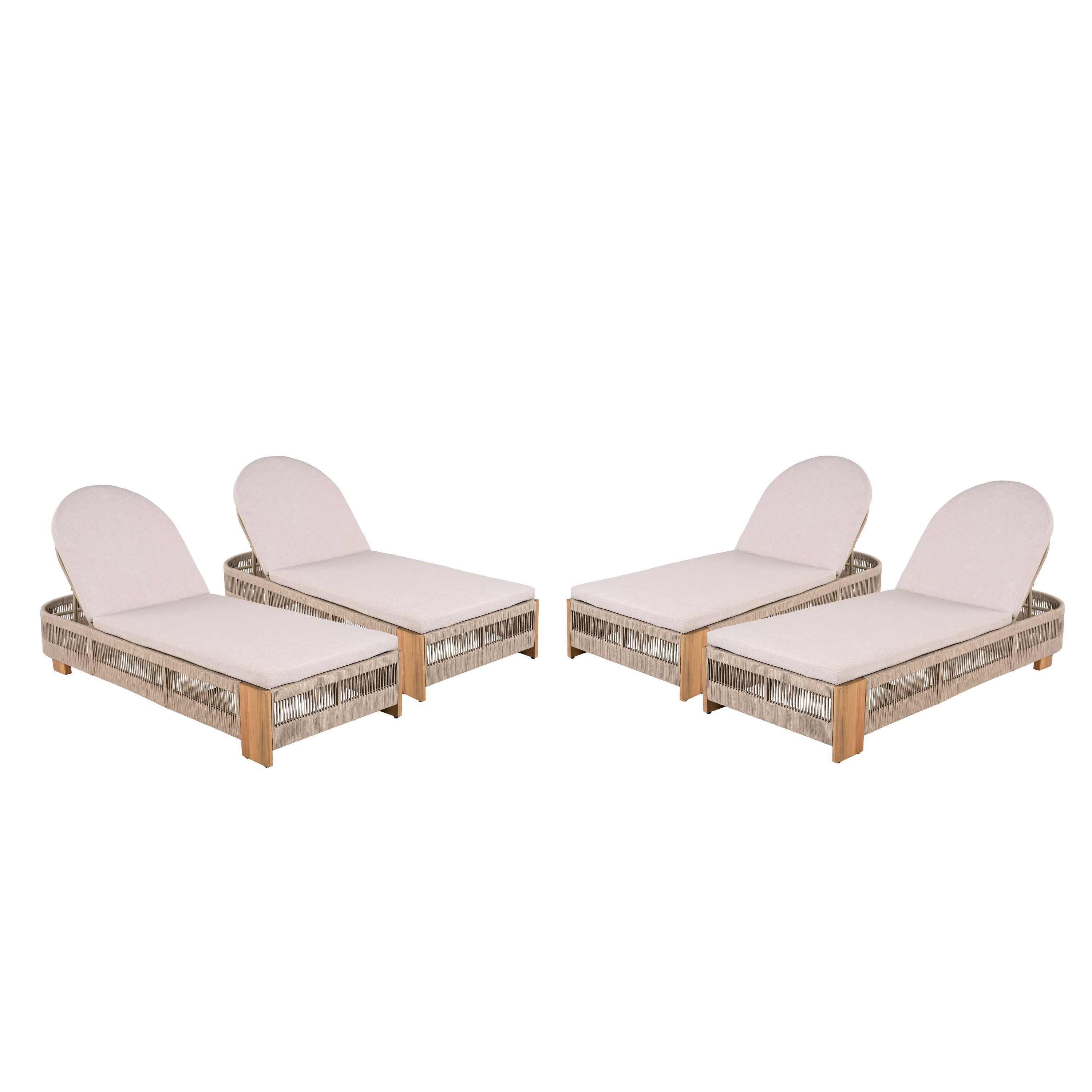 Outdoor Chaise Lounge Chair, Acacia Wood Pool Chair