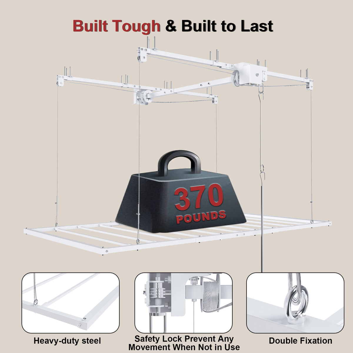 Overhead Garage Storage Rack 3x6 FT