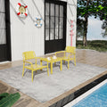 Summer 2-Piece PP Single-Seater Chairs + Coffee Table Set